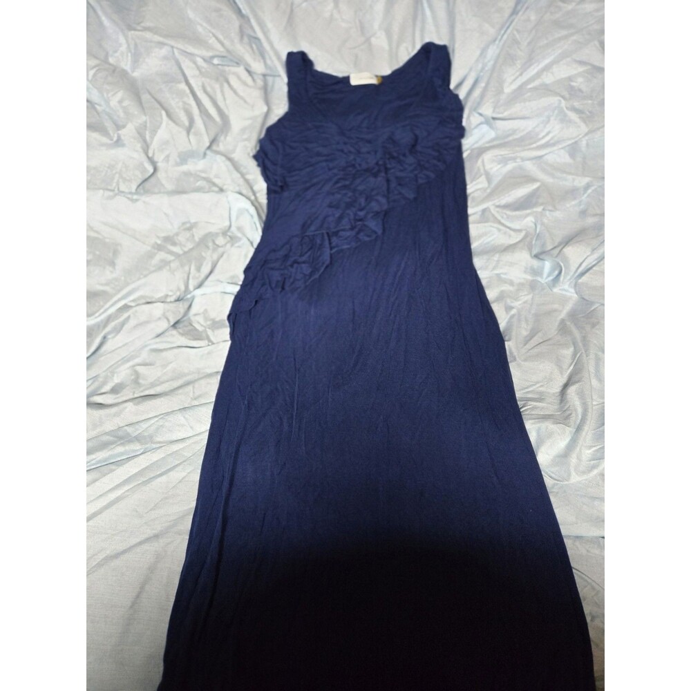 Calvin Klein Sleeveless Maxi Dress Womens 6 Blue Petite Formal Cocktail Party